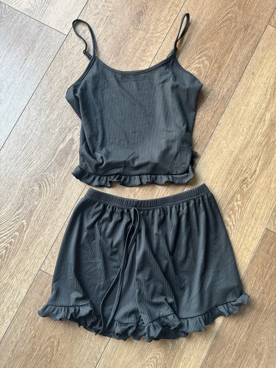 Other - Black Ruffle Cami & Short Sleep Set